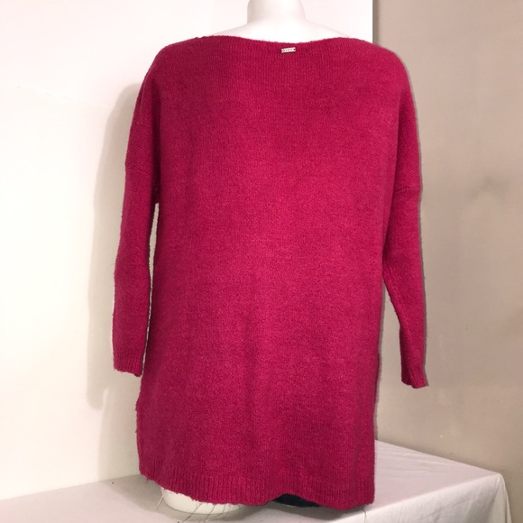 Mohito Hot Pink Scoop Neck Stretch Dolman Sweater - Picture 8 of 13